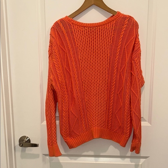 Lauren Lacing Cable-Knit Cotton Sweater - Picture 9 of 10